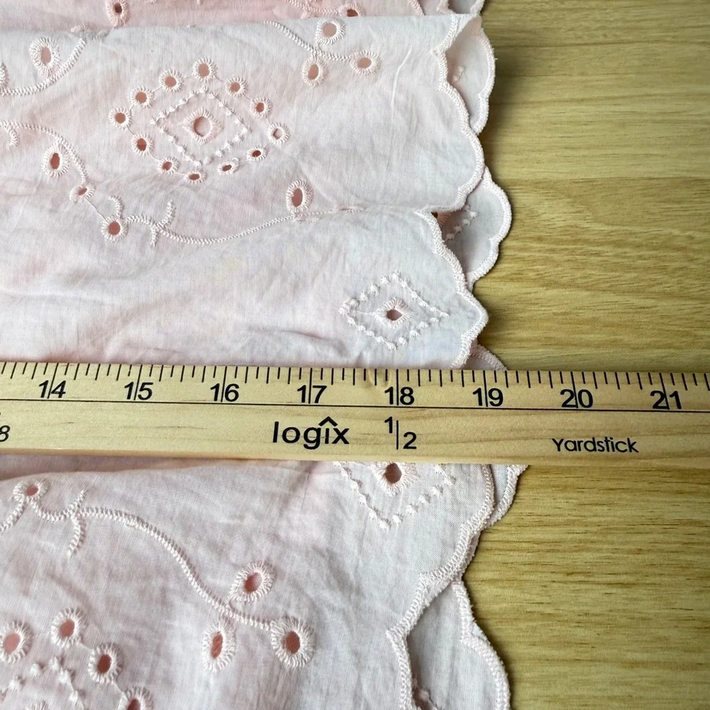 Audrey Parks Francescas Pink Eyelet Dress XL Open Back Cottagecore Garden‎ Party